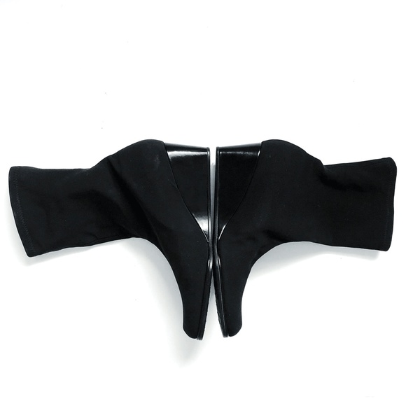 STUART WEITZMAN Black Sock Wedge Bootie Sz 6 B - Picture 10 of 16